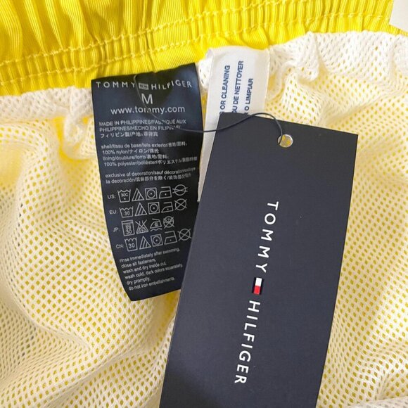 Tommy Hilfiger Yellow Swim Trunks Mens Size Medium - Picture 8 of 15